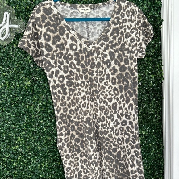 Sweet Love Jen On The Hunt Mocha Brown Leopard Maxi Dress Size S - Picture 12 of 15